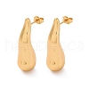 Teardrop 304 Stainless Steel Stud Earrings EJEW-A125-28A-G-3