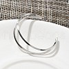 Ion Plating(IP) 304 Stainless Steel C-Shaped Stud Earrings for Women EJEW-M089-04P-3