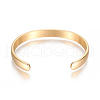 Ion Plating(IP) 304 Stainless Steel Cuff Bangles X-STAS-I110-10-8mm-G-2