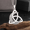 Viking Triskelion Knot Moon Stainless Steel Pendant Necklaces for Men FS-WG9ED82-01-3