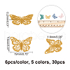CHGCRAFT 30Pcs 5 Colors Spray Painted Alloy Pendants FIND-CA0005-13-2