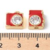 Brass Pave Clear Cubic Zirconia Beads KK-H449-86G-04-3