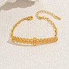 Brass Link Bracelets EC0556-1