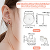 Beebeecraft 50Pcs Flat Round 304 Stainless Steel Stud Earring Settings STAS-BBC0005-84D-2