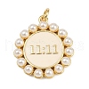 Brass Enamel Pendants KK-S526-12G-A-1