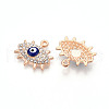 Alloy Rhinestone Enamel Pendants PALLOY-T092-03-2