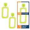 ANATTASOUL 6 Pairs 6 Style Hollow Out Rectangle Acrylic Dangle Stud Earrings EJEW-AN0001-59-3