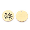 201 Stainless Steel Pendants STAS-T064-37G-19-1