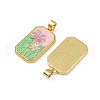 Brass Enamel Pendants KK-L190-012G-02-2