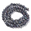 Transparent Electroplate Glass Beads Strands EGLA-F160-02A-2