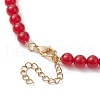 Heart Brass Cubic Zirconia Pendant Necklace NJEW-JN04599-01-5