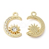 Alloy Rhinestone Pendants ALRI-P005-03G-1