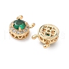 Brass Micro Pave Cubic Zirconia Beads KK-G531-01G-01-2