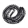 Baking Painted Transparent Glass Beads Strands DGLA-N011-8mm-10-2