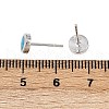 Opal Flat Round Stud Earrings JE1124A-3