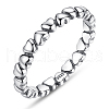 with 925 Stamp Thailand Sterling Silver Heart Band Finger Rings RJEW-FF0003-01-17mm-1