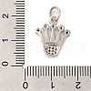 Brass Micro Pave Cubic Zirconia Pendants KK-C072-39P-3