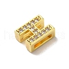 Brass Micro Pave Cubic Zirconia Beads KK-H487-25G-08-2