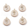 Natural Freshwater Shell Pendants BSHE-E028-07KCG-1