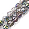 Transparent Electroplate Glass Beads Strands EGLA-N002-34E-F05-1