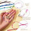 14Pcs 7 Colors Segment Dyed Nylon Braided Cord Bracelet Makings AJEW-TAC00014-14