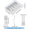 Fingerinspire 4 Pairs 4 Style Stainless Steel Connector Charms DIY-FG0003-07-2