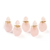 Faceted Natural Rose Quartz Pendants G-H252-B04-1