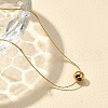 Stainless Steel Round Pendant Necklaces for Women NJEW-G160-02G-2