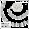 Polyester Hollow Flower Lace Trim OCOR-WH0085-39C-2