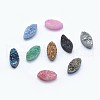 Electroplate Natural Druzy Quartz Cabochons G-P382-K-M-1