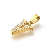 Ion Plating(IP) 304 Stainless Steel Micro Pave Cubic Zirconia Pendants STAS-H228-02G-05-2