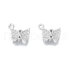 Brass Pave Clear Cubic Zirconia Charms KK-N231-316P-2