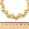 Brass Round Beaded Necklaces NJEW-D314-06G-5