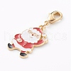 Christmas Themed Alloy Enamel Pendants HJEW-JM00457-02-2