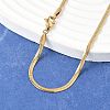 Ion Plating(IP) 304 Stainless Steel Snake Chains Necklaces NJEW-O058-25G-1