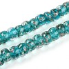 Luminous Handmade Gold Foil Glass Beads Strands FOIL-N029-02A-05-1