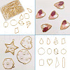 Alloy Open Back Bezel Pendants PALLOY-TA0001-72G-21