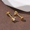 304 Stainless Steel Opal Stud Earrings EJEW-B143-01G-05-3