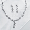 Sunflower Zinc Alloy Rhinestone Pendant Necklaces & Stud Dangle Earrings Sets FS-WGAE4E5-01-3