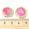 Electroplated Natural Banded Agate/Striped Agate Beads KK-P305-06G-3
