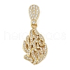 Brass Micro Pave Cubic Zirconia Pendants KK-R224-11G-1