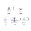 5 Style Brass and Plastic Ear Nuts KK-PH0016-01S-3
