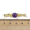 Natural Amethyst with Brass Fold Over Clasps G-G141-03G-13-3