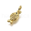 Brass Micro Pave Cubic Zirconia Pendants KK-Z100-05G-2