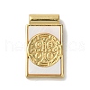 Rack Plating Religion Brass Pave Shell Rectangle Pendants KK-K345-14G-02-1