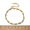 304 Stainless Steel Spring Oval Link Chain Bracelets for Women Men BJEW-S164-01G-5