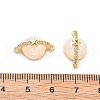Brass Micro Pave Clear Cubic Zirconia Planet Connector Charms KK-B129-28G-01-3