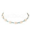 3Pcs 3 Colors Natural Cowrie Shell & Glass Seed Beaded Beaded Necklaces NJEW-JN05331-4