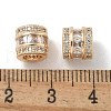 Brass Micro Pave Cubic Zirconia European Beads ZIRC-F141-04LG-2
