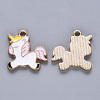 Alloy Enamel Pendants ENAM-N054-013B-2